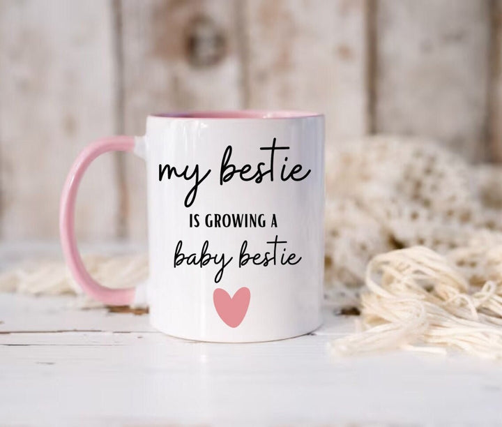 My Bestie is Growing a Baby Bestie Gift Pregnancy Gift for Best Friend -  New Baby Keepsake mug for Mummy To Be - Pregnant bestie gift ideas