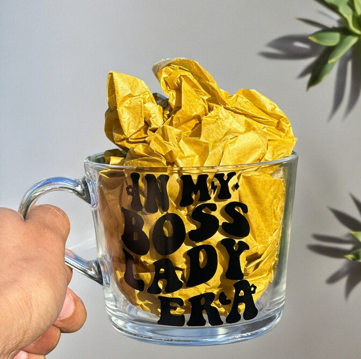 In my Boss lady era glass mug - Gifts for boss female - Unique gift idea for her -  gift ideas for office bestie - Promotion congratulations