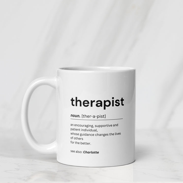 Gift for Therapist - Therapist definition mug - Therapist student graduation - Therapy present - Leaving colleague keepsake