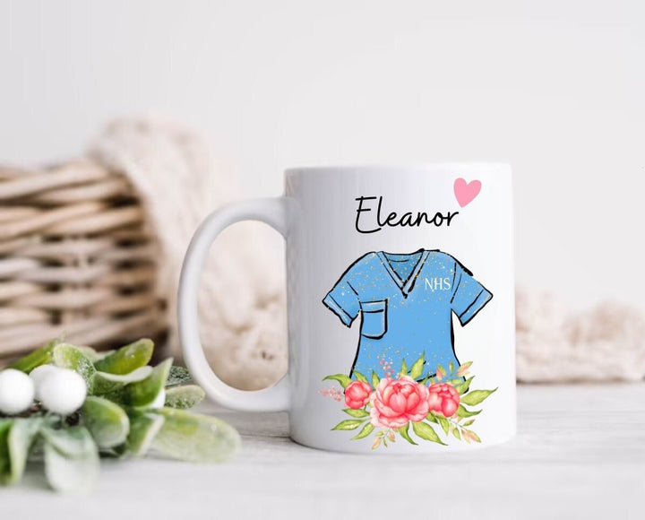 Personalised nurse mug with name - NHS nurse thank you gift - Newly qualified nurse - Graduation present - Medical student keepsake