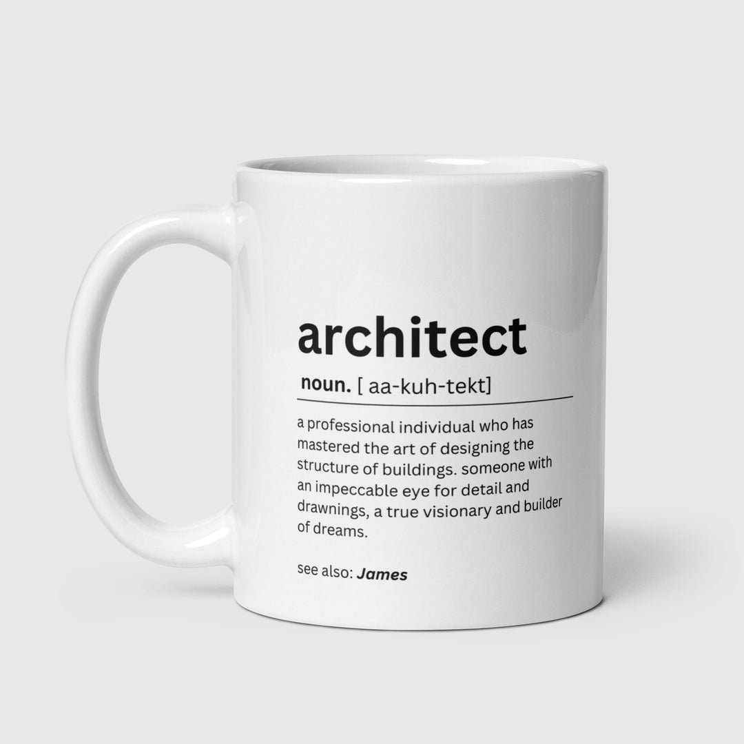 Architect gift - Unique Personalised mug - Architect graduation present - Best architect appreciation - Birthday gift for men & women