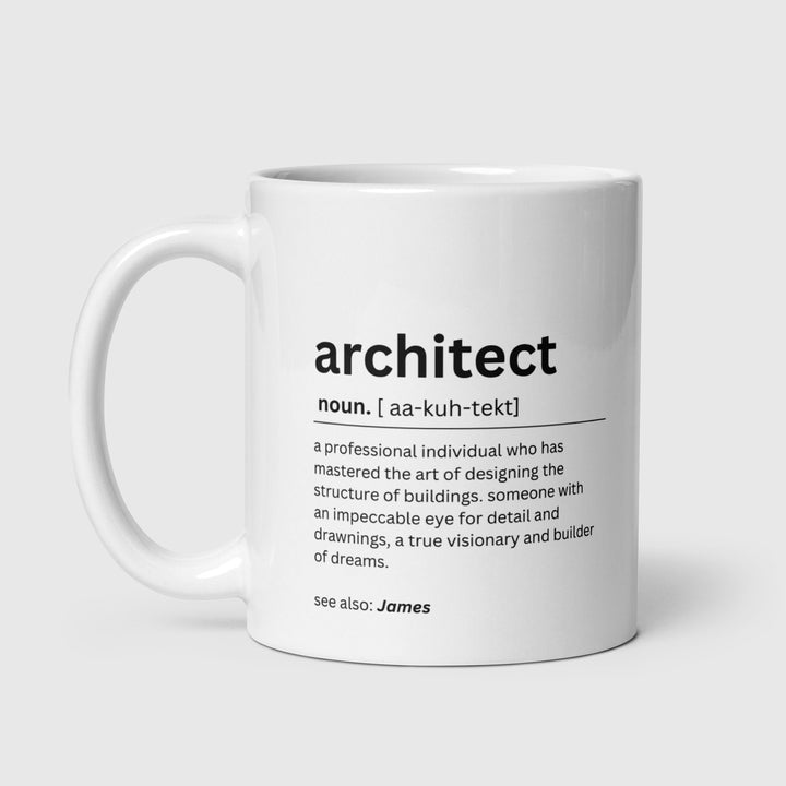 Architect gift - Unique Personalised mug - Architect graduation present - Best architect appreciation - Birthday gift for men & women