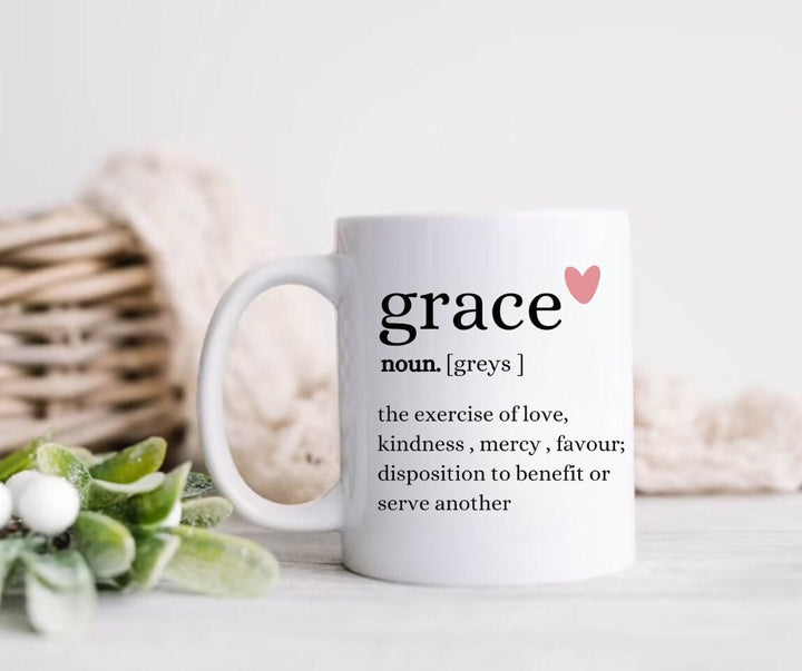 Grace definition mug - Faith encouragement gift - Cute gifts for her - Office work mug - Gifts for work bestie - Unique gifts for mom