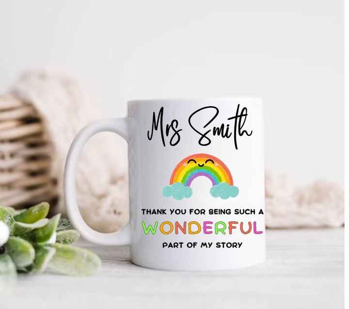 Personalised thank you present - Gifts for teacher - Mentor appreciation present- Thank you for being such a wonderful part of my story -