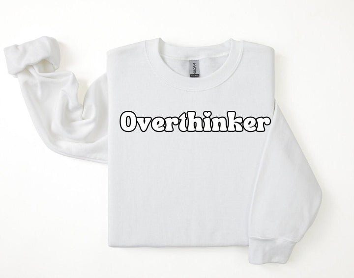 Trendy cute sweatshirt - Relatable anxiety sweater - Cute overthinker print - Comfort colours clothing - Cosy attire for her