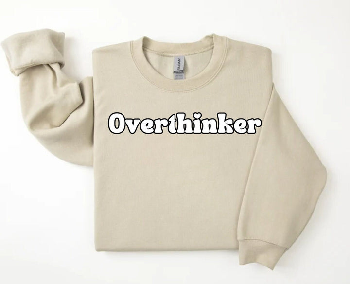 Trendy cute sweatshirt - Relatable anxiety sweater - Cute overthinker print - Comfort colours clothing - Cosy attire for her