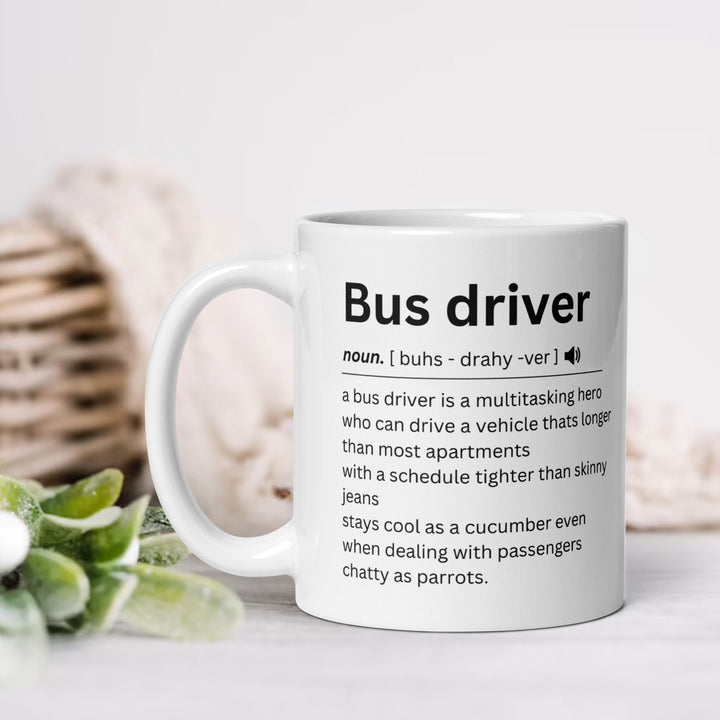 Personalised bus driver mug - Gift for bus driver - New job promotion - Colleague birthday present - Newly qualified coach driver