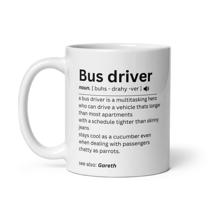 Personalised bus driver mug - Gift for bus driver - New job promotion - Colleague birthday present - Newly qualified coach driver