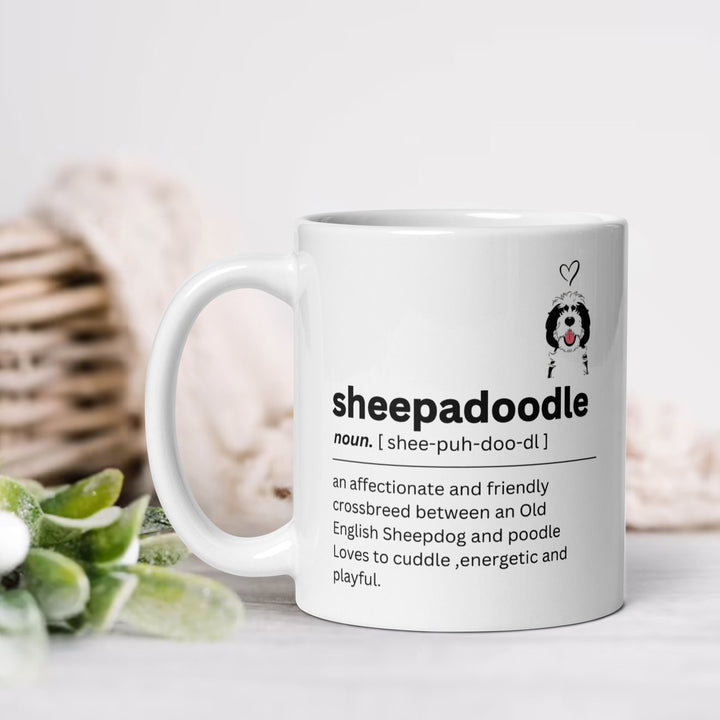 Personalised sheepadoodle mug - Customised dog owner gift - Cute quote for dog lovers - Birthday keepsake