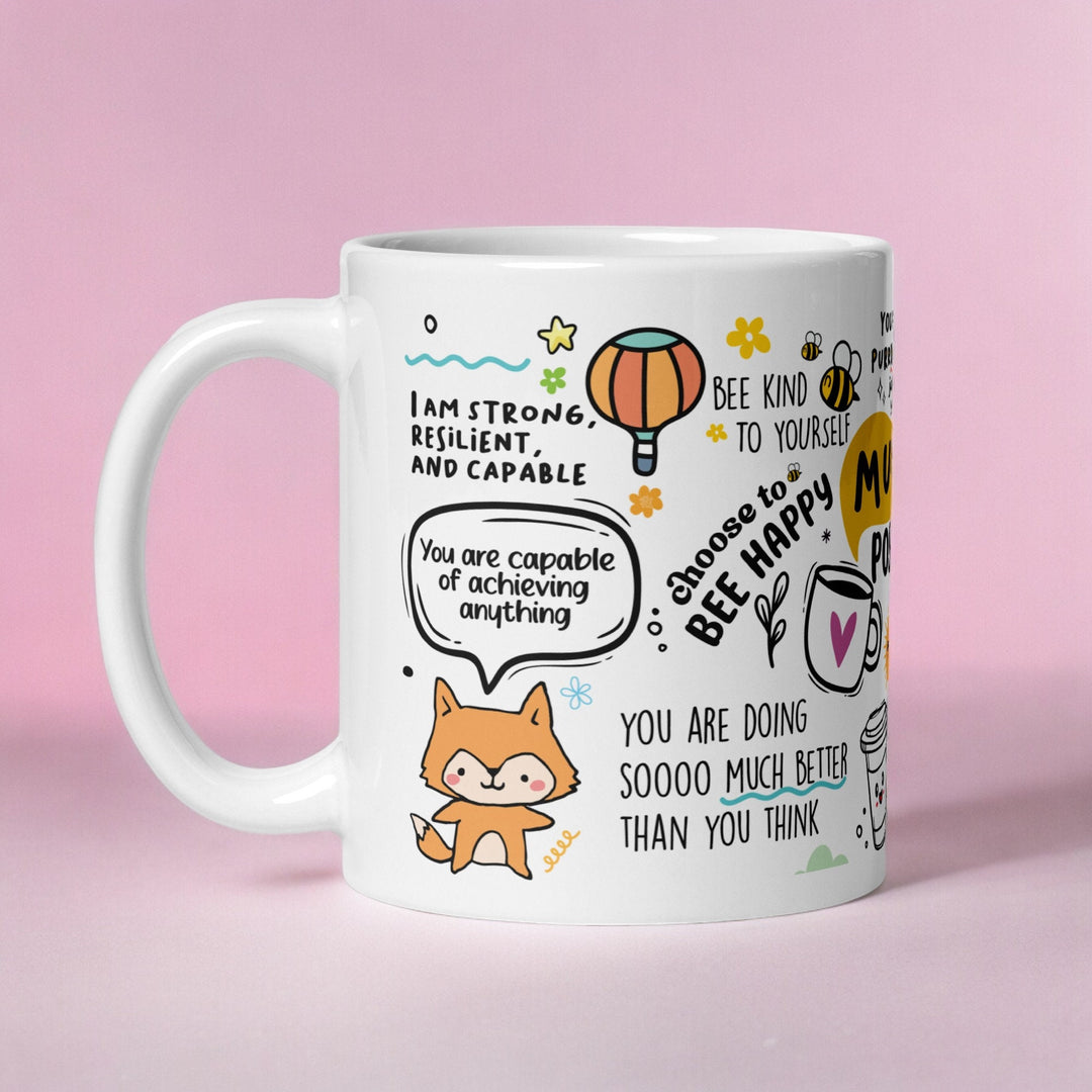 Positivi-tea Motivational Mug - Positive quotes - Cute gifts for bestfriend - Present for her - Mug of positivi-tea - Bestie affirmations
