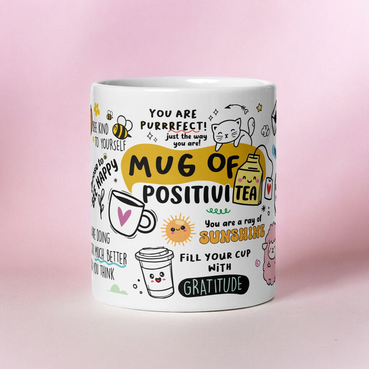 Positivi-tea Motivational Mug - Positive quotes - Cute gifts for bestfriend - Present for her - Mug of positivi-tea - Bestie affirmations