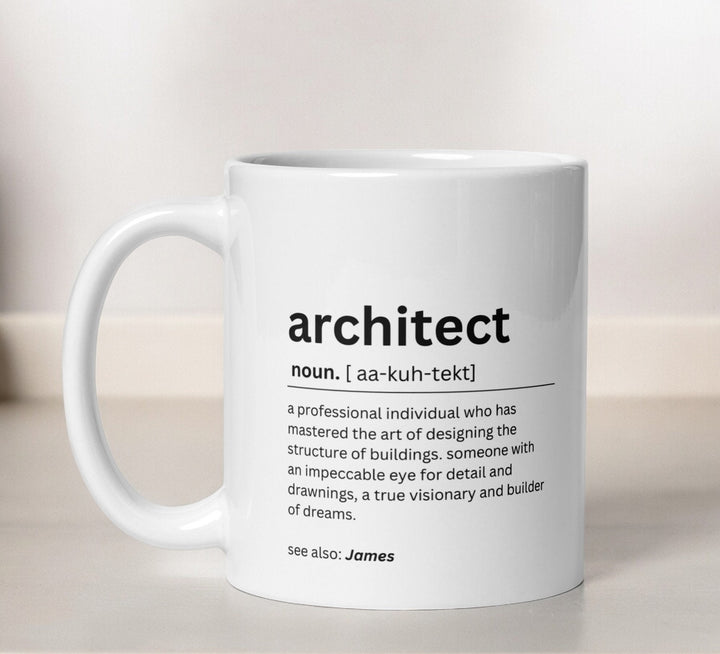 Architect gift - Unique Personalised mug - Architect graduation present - Best architect appreciation - Birthday gift for men & women