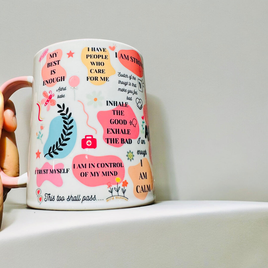 MY ADHD affirmation mug - Mental health gifts - Positive quotes - Anxiety relief and support - Self love club - Empowering - ADHD awareness