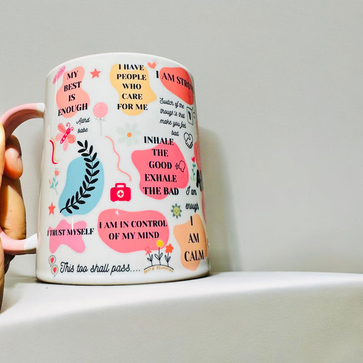 MY ADHD affirmation mug - Mental health gifts - Positive quotes - Anxiety relief and support - Self love club - Empowering - ADHD awareness