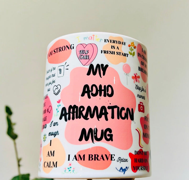 MY ADHD affirmation mug - Mental health gifts - Positive quotes - Anxiety relief and support - Self love club - Empowering - ADHD awareness