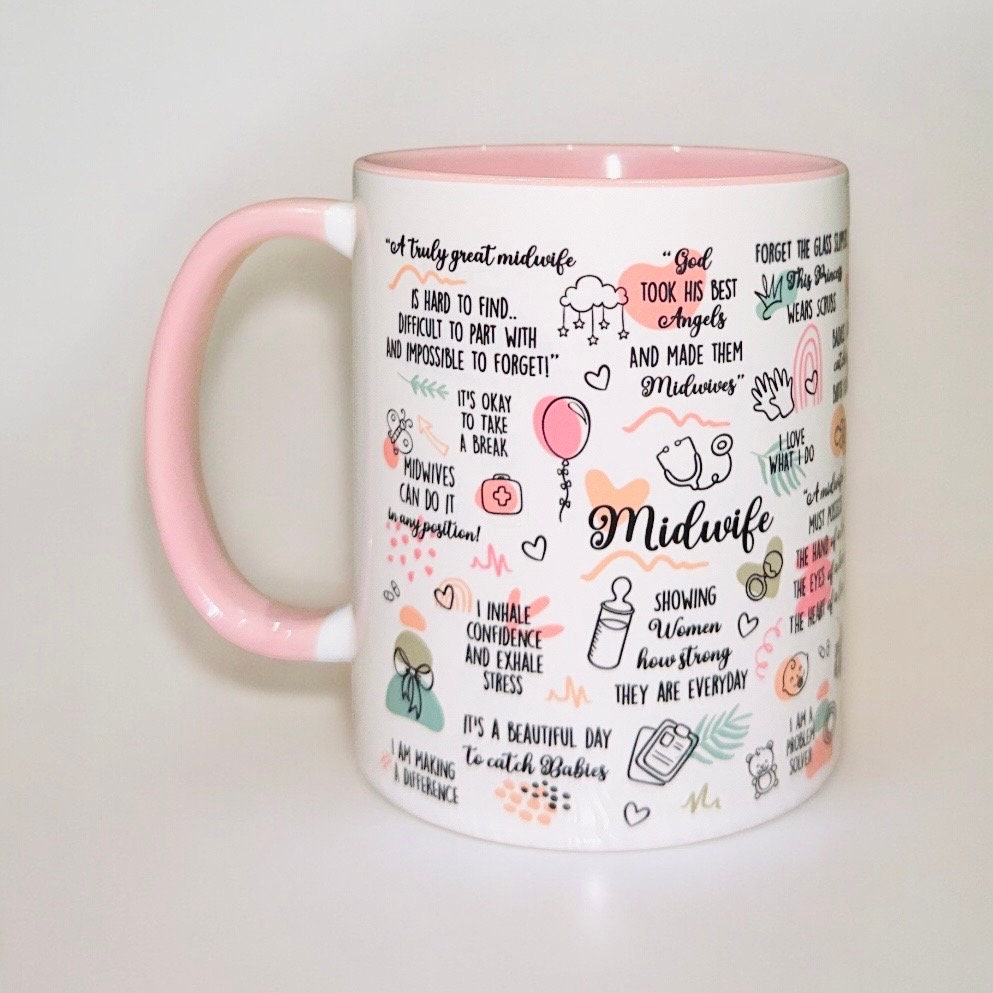 Midwife affirmation wraparound mug  - Gift for midwife - Newly graduated midwife - Studying midwifery -  NHS worker appreciation present