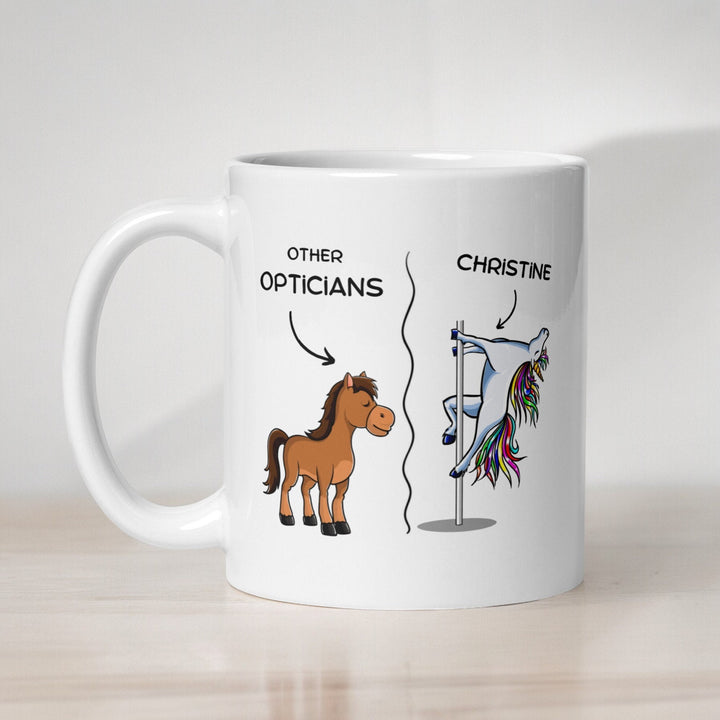 Personalised optician gift -  Ophthalmologist mug - Eye doctor graduation - Optometry student - Co-worker office mug - New job promotion