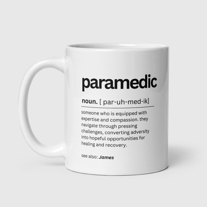 Personalised paramedic mug with custom name - Newly qualified paramedic graduation gift - paramedic custom present -