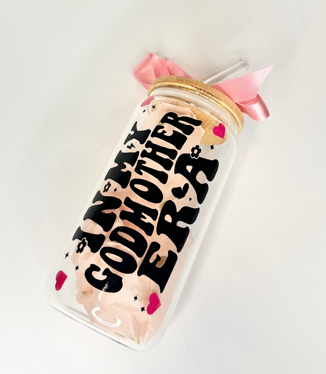 In my godmother era glass tumbler -  Godmother gift - Godmother proposal  - Auntie promotion - Baby reveal present -  Pregnancy announcement