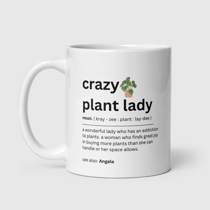 Crazy plant lady - Funny gift for a plant lover - Plant wife - Plant love birthday present customised with name