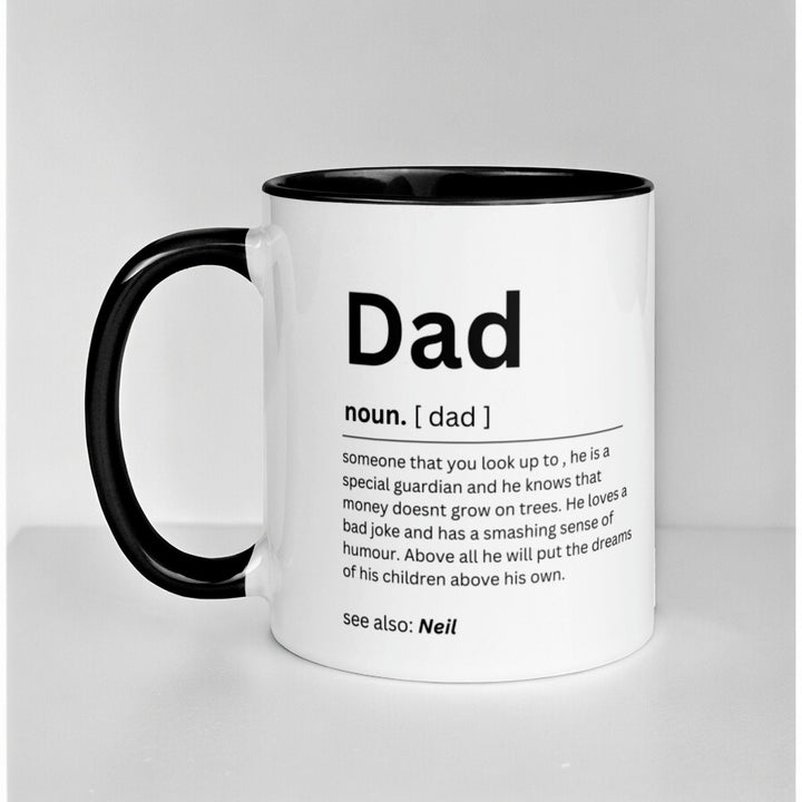 Personalised gift for dad - Dad definition mug with name -