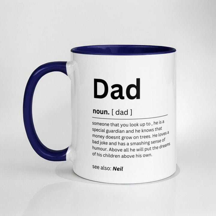 Personalised gift for dad - Dad definition mug with name -
