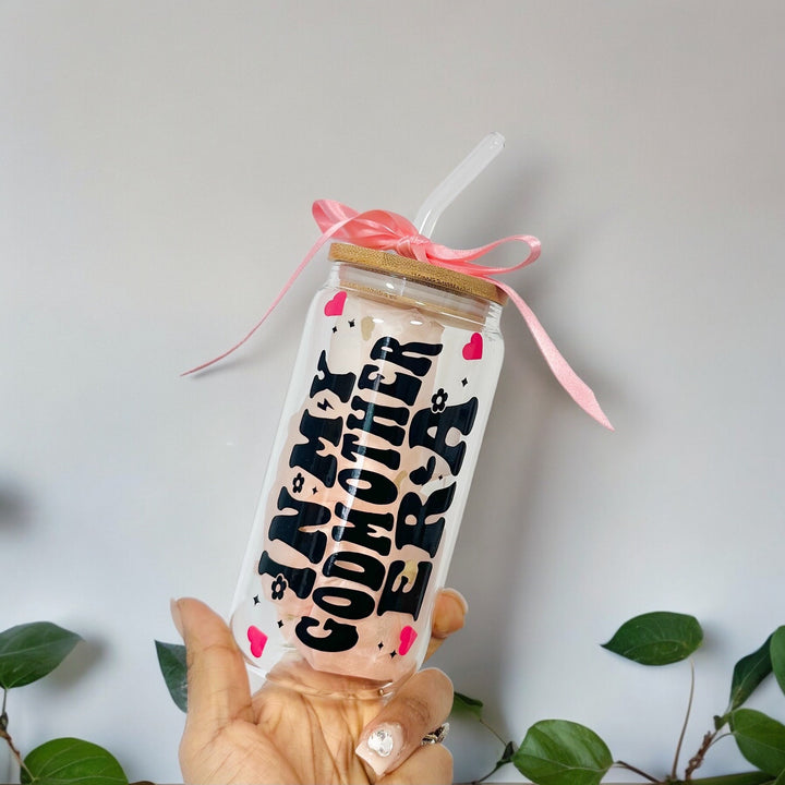 In my godmother era glass tumbler -  Godmother gift - Godmother proposal  - Auntie promotion - Baby reveal present -  Pregnancy announcement