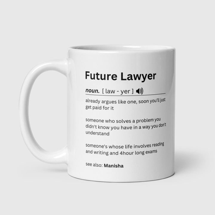 Law student - Lawyer training school - Future Law Professionals -  Attorneys - Personalised gift - Novelty mug - Funny  present  -