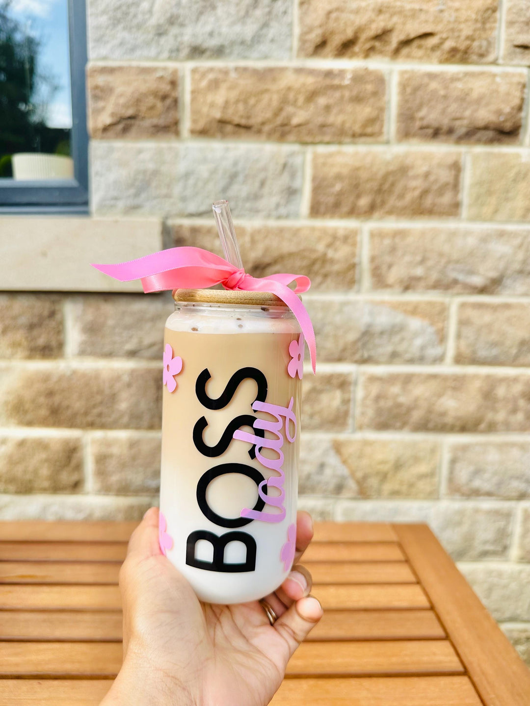 Trendy boss lady tumbler Gifts for boss female Boss glass mug