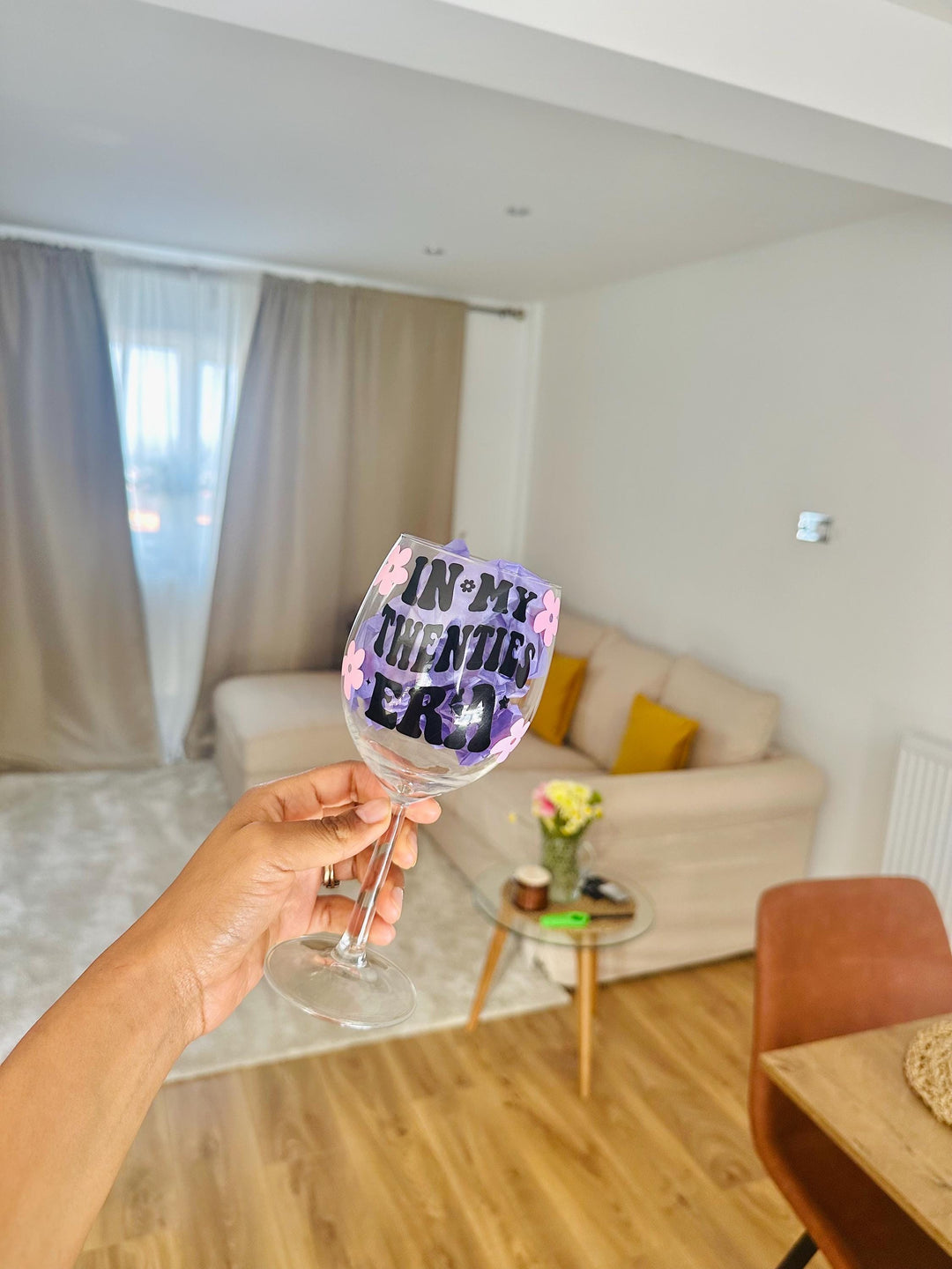 In my twenties era wine glass  - 20th birthday gifts - Luxury daughters birthday present -  Best friend keepsake - Happy birthday - Cheers