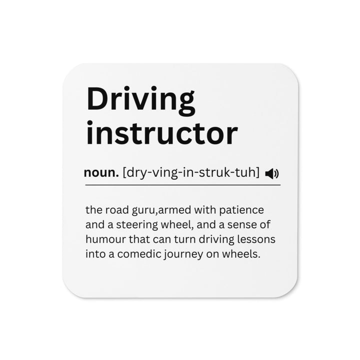 Personalised funny driver instructor coaster - Thank you gift for driving teacher - Driving coach coffee cup - Driving pass appreciation