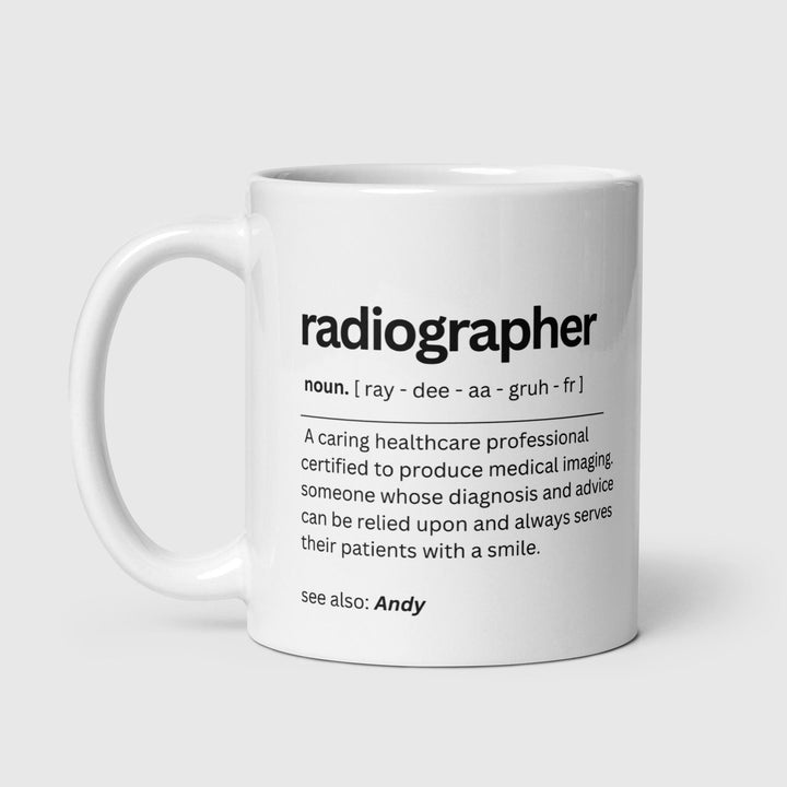 Personalised radiographer mug - Medical school graduation - Future radiographer present - Newly qualified radiographer - NHS colleague gift