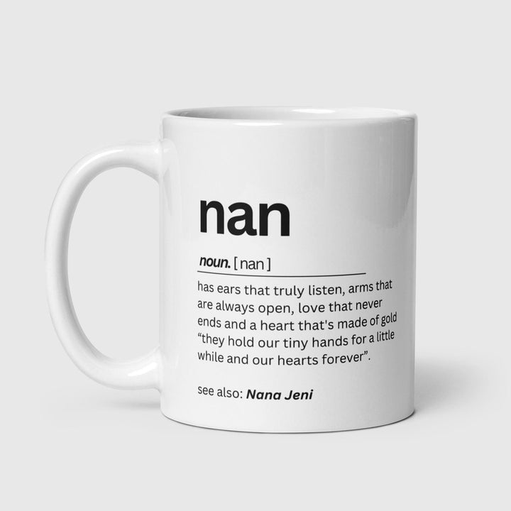 Personalised nan definition mug - Custom name - Nans mug - Birthday gift for nan - Nan quote gift ideas