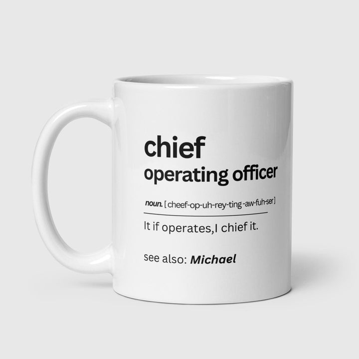 Definition Mug Chief Operating Officer - CFO quote -  Personalised Finance mug - Humorous office gift - Finance colleague gift - Payroll cup