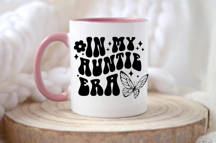 In my auntie era mug - Cute auntie gift - Auntie pregnancy  announcement  - Auntie promotion - Baby reveal present -  Sister to auntie