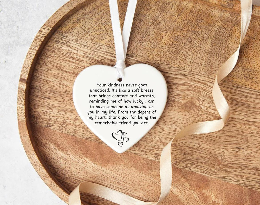 Personalised Best Friend Ceramic Keepsake - Keepsake ornament for friend - Gift idea for bestie - Friendship letterbox gift - Gift ornament