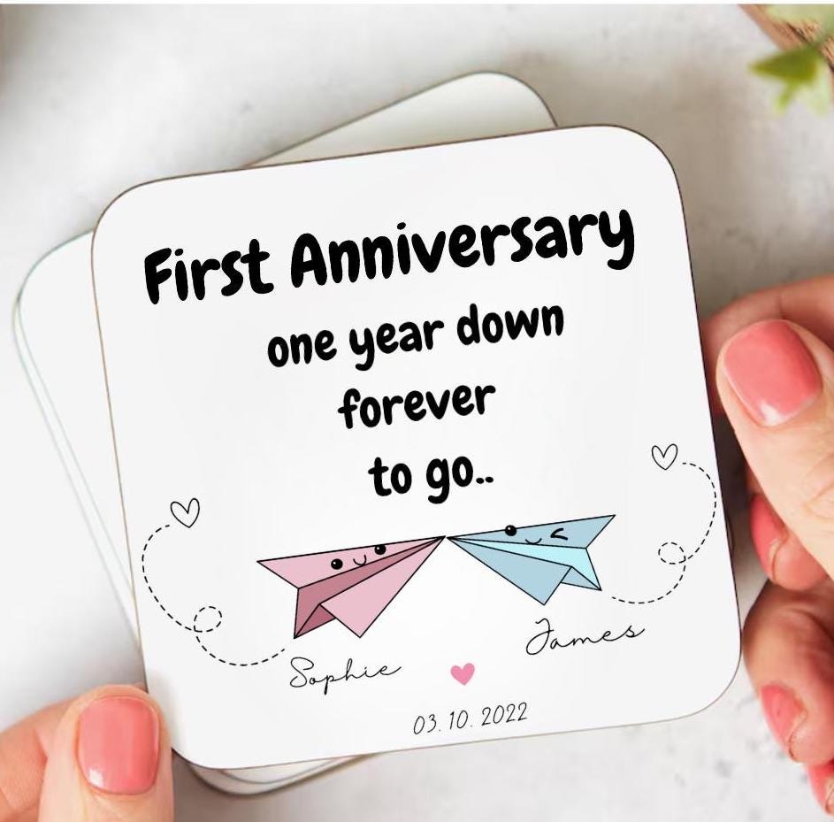 First Year Paper Anniversary - First Wedding Anniversary Gift - Happy Paper Anniversary - Personalised gift - Gift for 1st anniversary