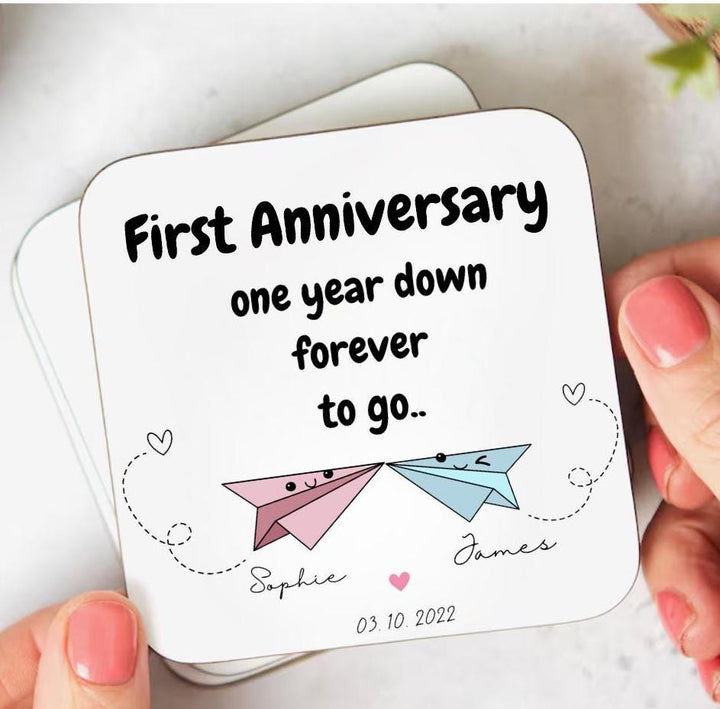 First Year Paper Anniversary - First Wedding Anniversary Gift - Happy Paper Anniversary - Personalised gift - Gift for 1st anniversary