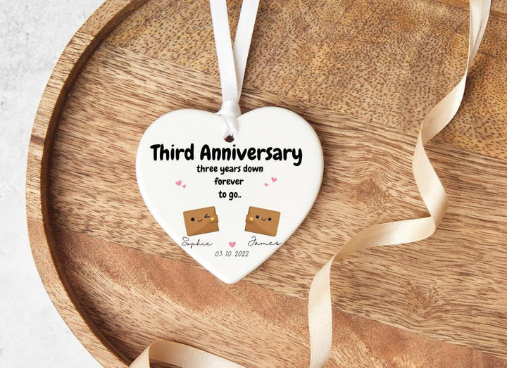 Third Year Leather Wedding Anniversary gift - Happy Leather Anniversary - Personalised anniversary gift - Gift for 3rd anniversary