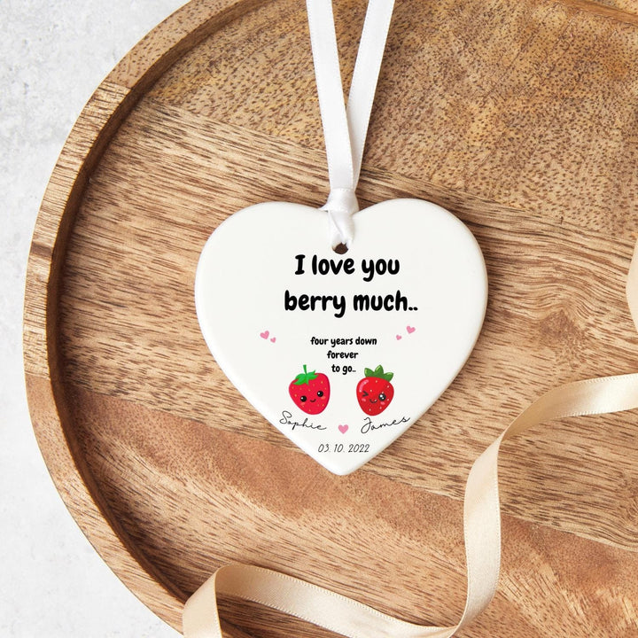 I love you berry much - Wedding Anniversary gift - Happy Anniversary Wife / Husband - Personalised anniversary gift - 4th anniversary