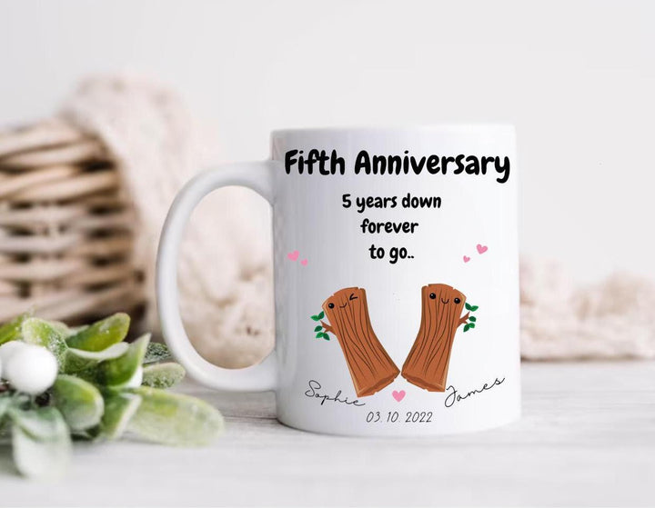 Fifth Wood Wedding Anniversary - Fifth Wedding Anniversary Gift - Happy Wood Anniversary - Personalised gift - Gift for 5th anniversary