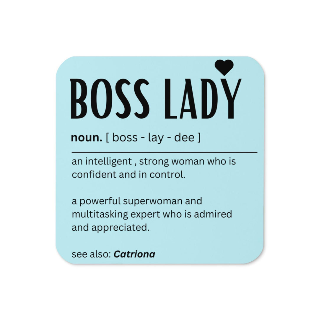 Personalised boss lady coaster - Gifts for boss female - Boss definition - Funny gift ideas for office bestie - Promotion congratulations