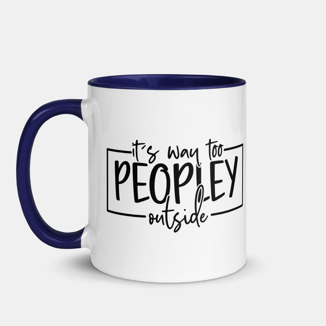 Peopley outside mug - Gift for introvert - Antisocial present - Humorous coffee cup - Novelty mug - Funny gift for coworker
