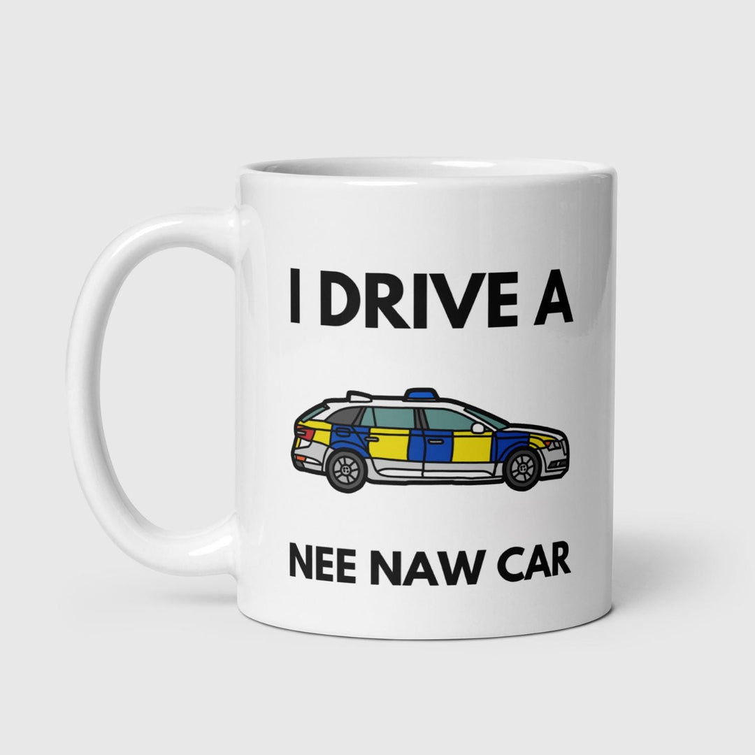 Personalised Police officer mug - Police force - I drive a nee naw car - Blue line coworker - Law enforcement - Police school academy
