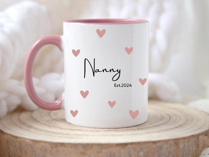 Personalised new baby announcement - New nanny mug present - Grandma mug - Nanny estimated - New nanny gift - Granny mug -