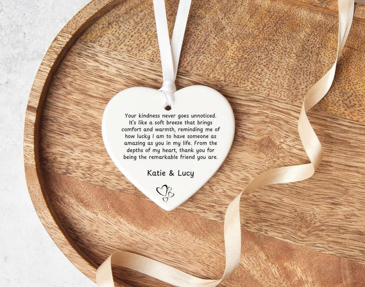 Personalised Best Friend Ceramic Keepsake - Keepsake ornament for friend - Gift idea for bestie - Friendship letterbox gift - Gift ornament
