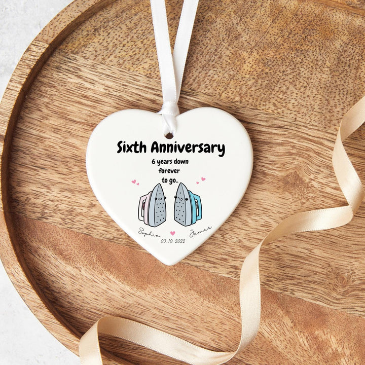 Sixth Iron Wedding Anniversary gift - Happy Iron Anniversary - Personalised six year anniversary gift - Gift for6th anniversary -