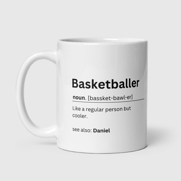 Basketballer personalised gift - Custom name mug - Basketballer birthday present - Jersey coaster - NFL fan mug