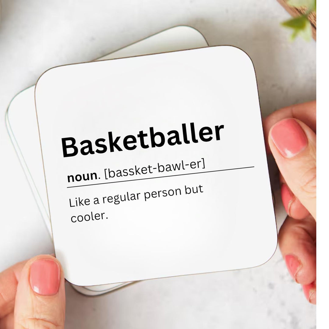 Basketballer personalised coaster - Custom name coaster - Basketballer birthday present - Jersey coaster - NFL fan coaster