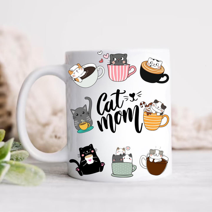 Caffeine Cats Mug - Cat Mum Mug - Gift for cat lover - Funny birthday gift - Friendship gift - New cat owner gift
